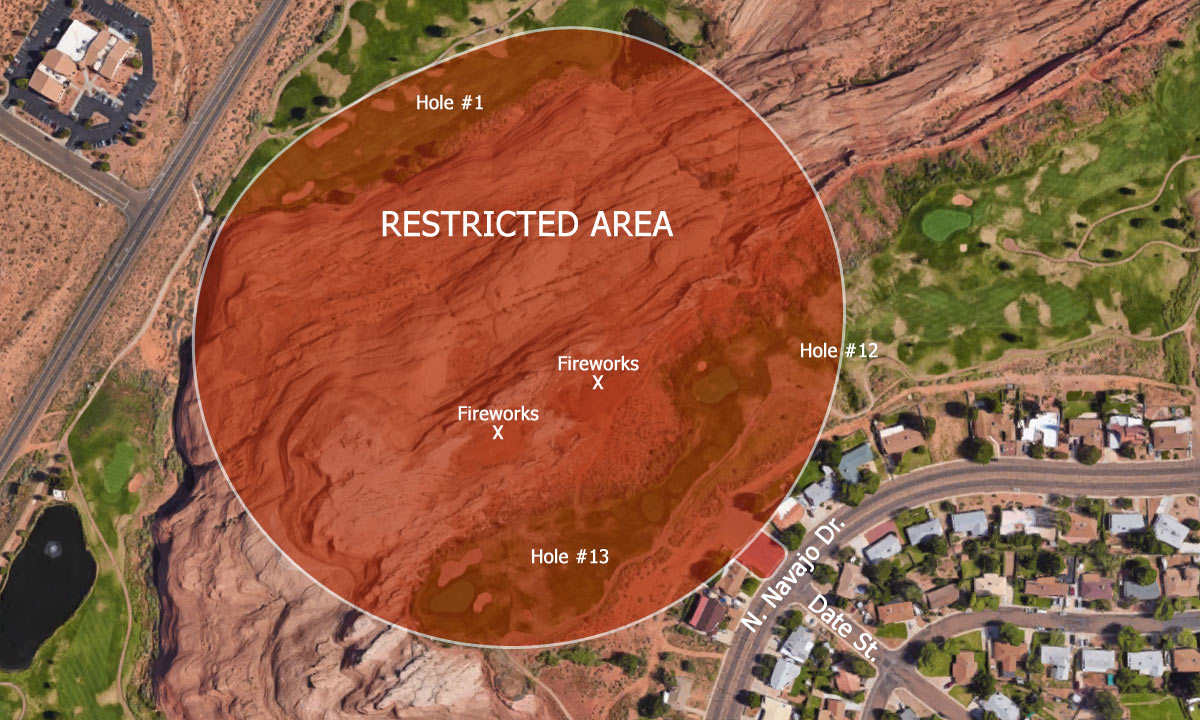 Page Arizona Fireworks Restricted Areas Map